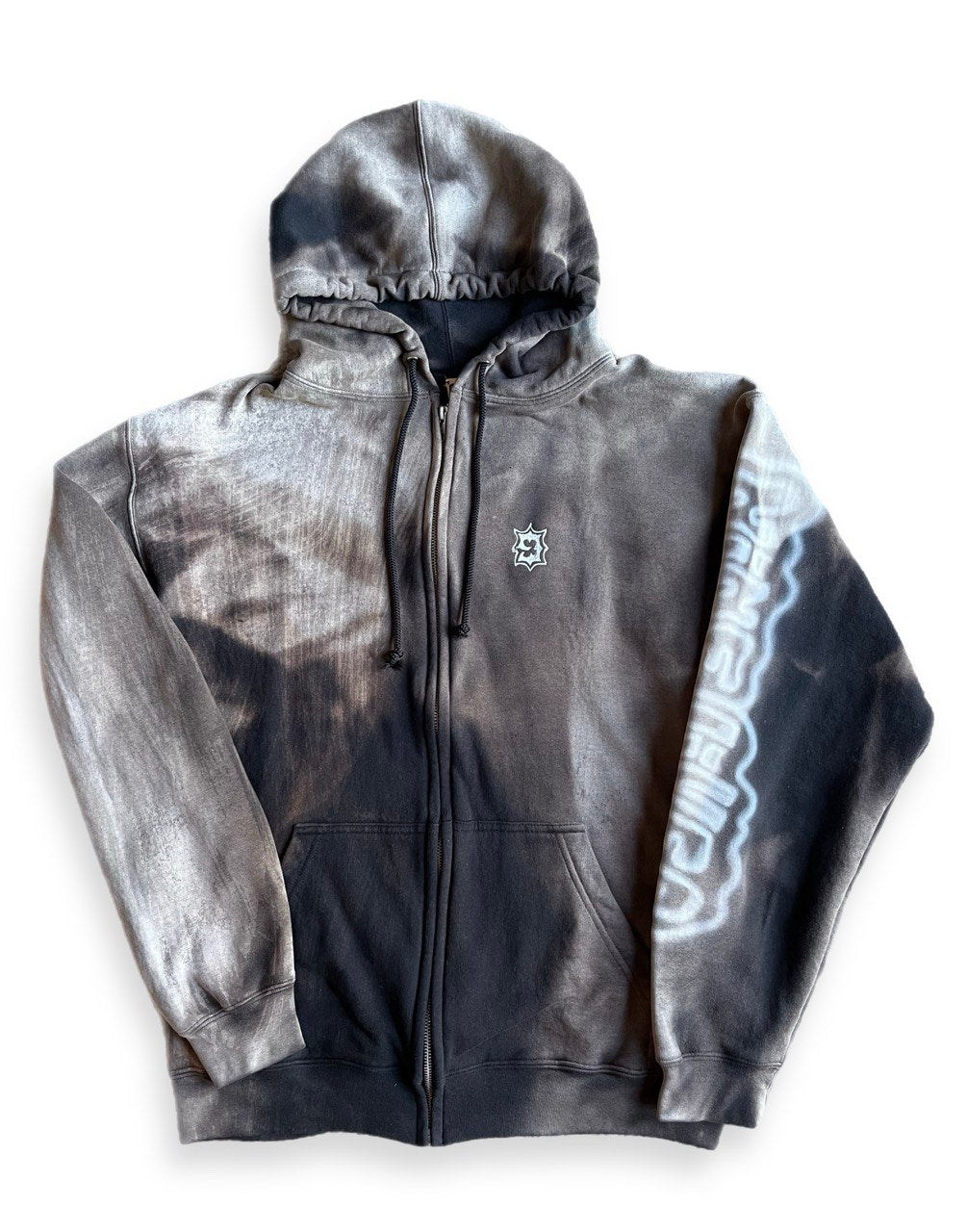 skull airbrush zip up